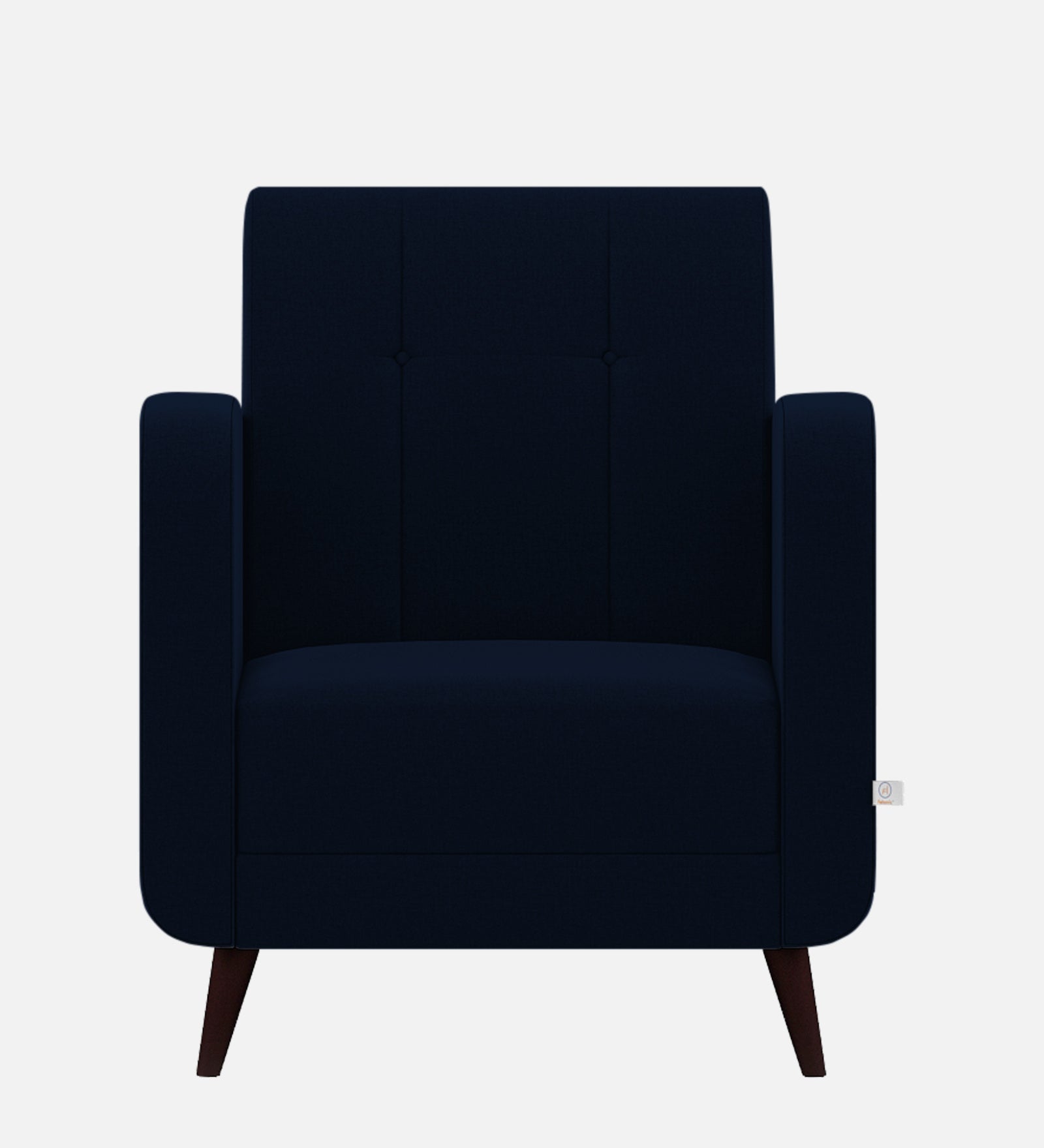 Wiki Velvet 1 Seater Sofa In Dark Blue Colour - Febonic Living