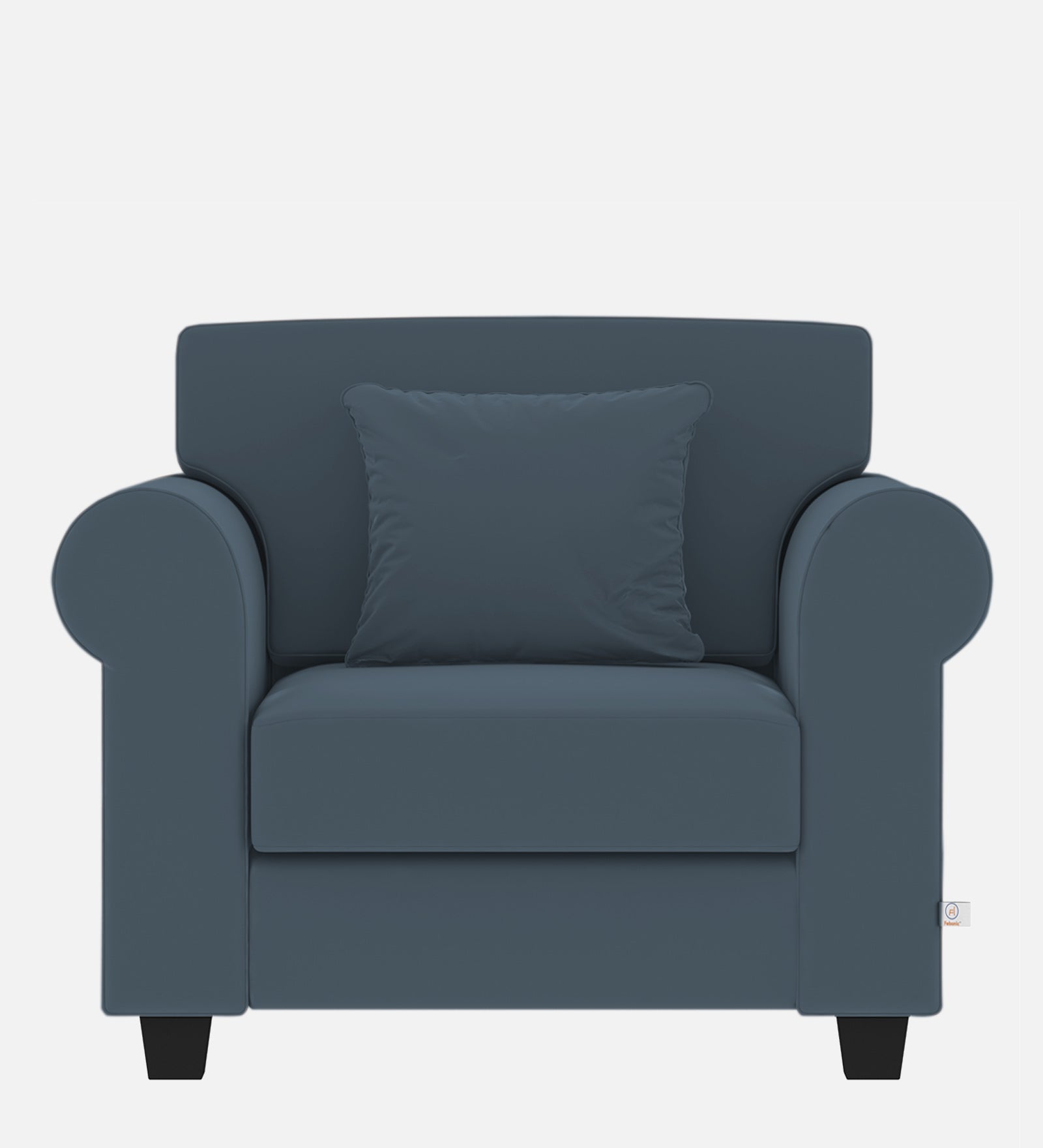 Numonk Velvet 1 Seater Sofa In Oxford Blue Colour - Febonic Living