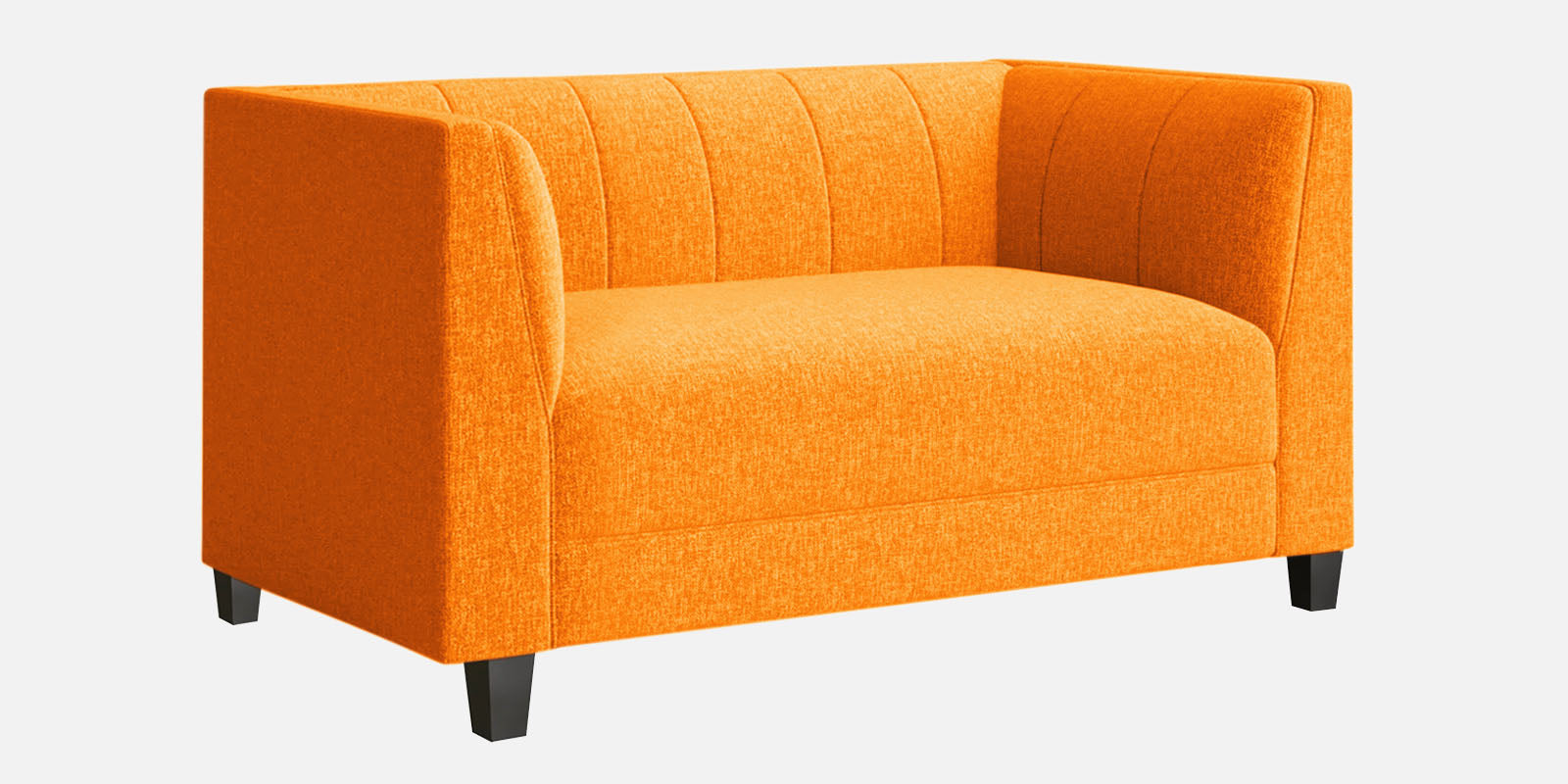 Chastin Fabric 2 Seater Sofa in Vivid Orange Colour