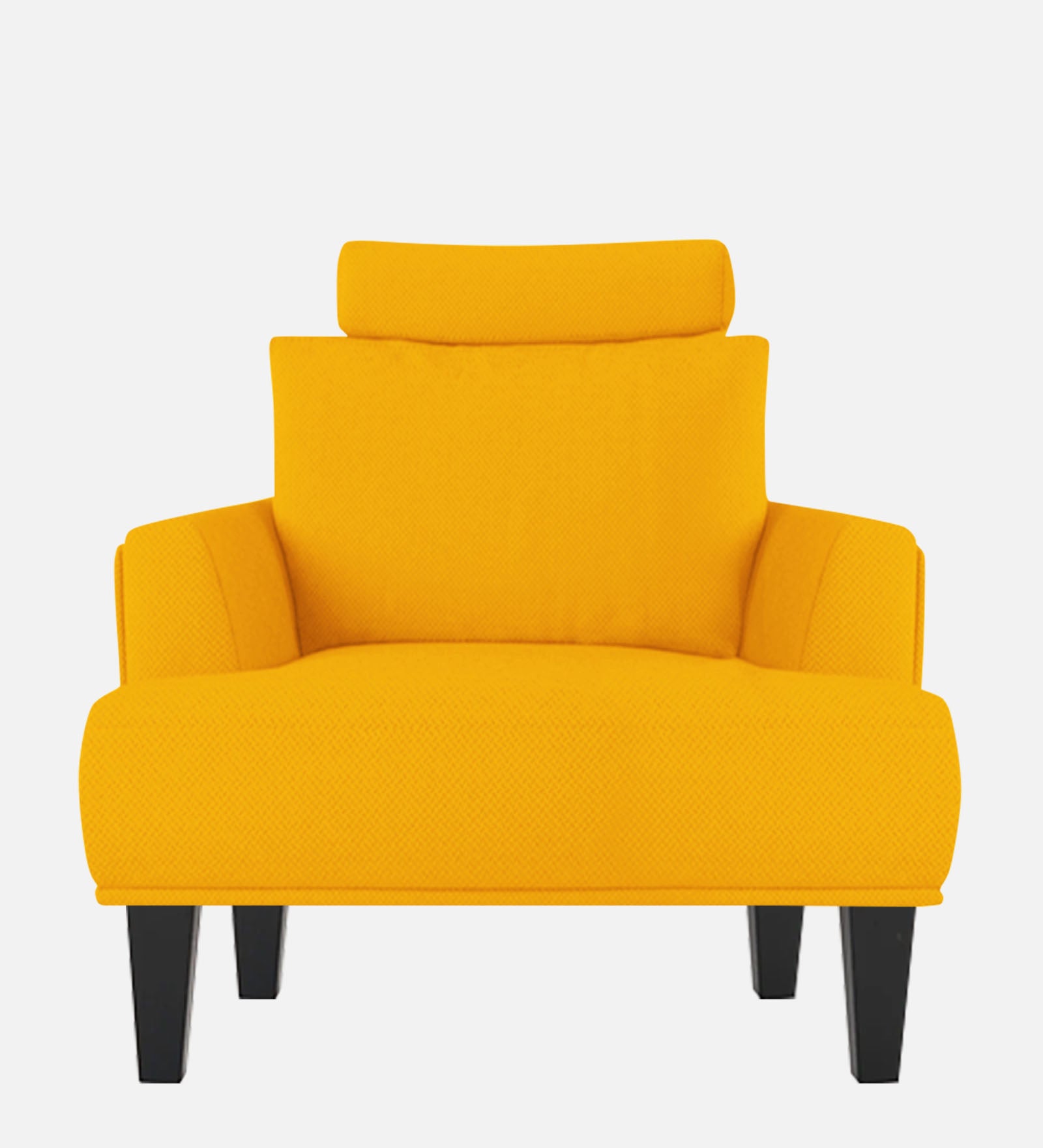 Como Fabric 1 Seater Sofa In Bold Yellow Colour - Febonic Living