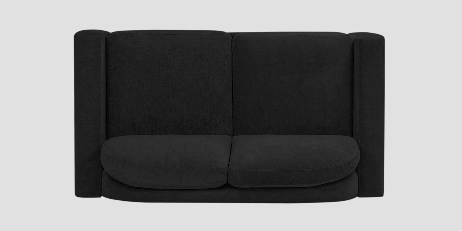 Dara Fabric 2 Seater Sofa In Zed Black Colour - Febonic Living
