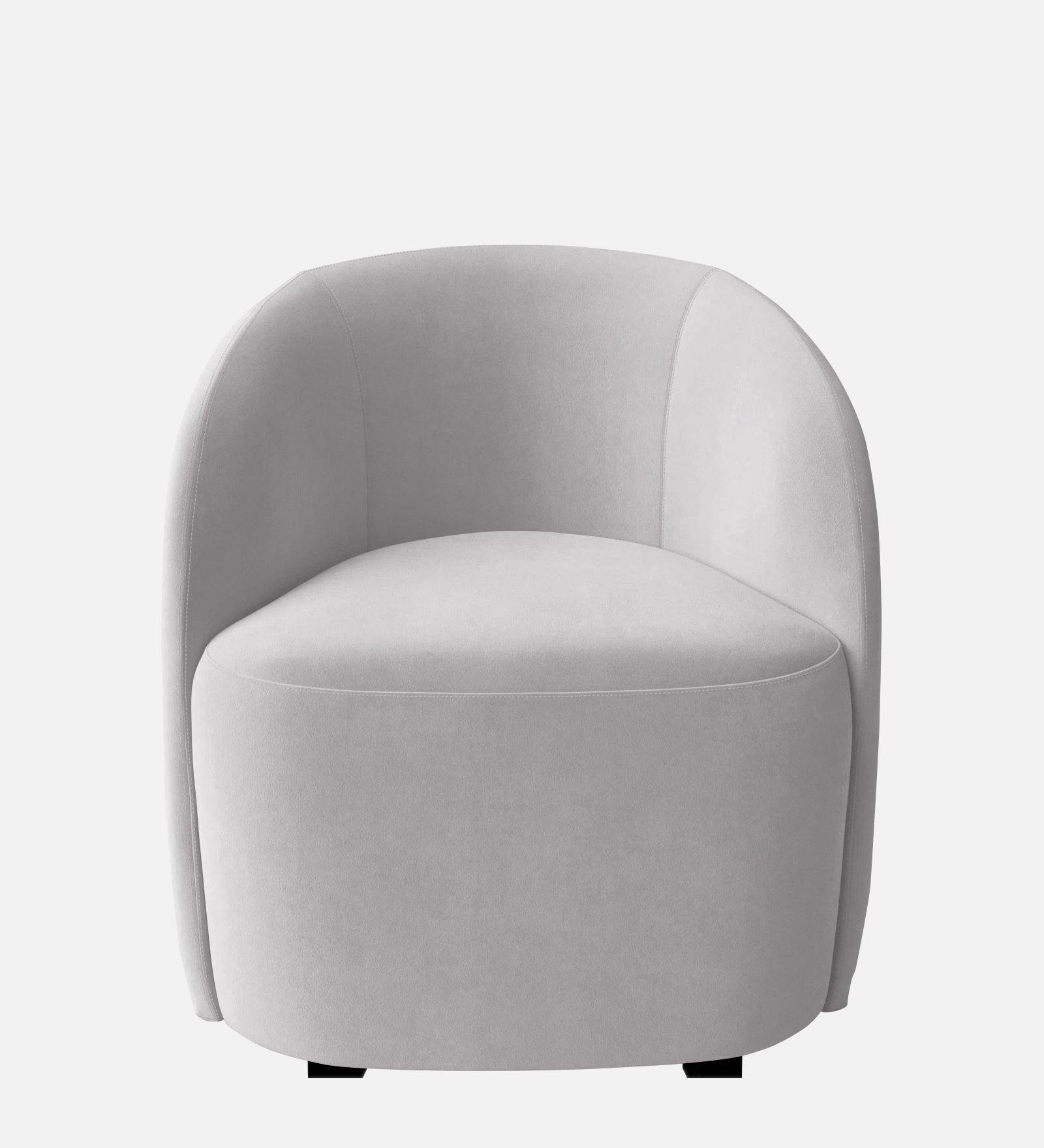 Lucky Velvet Wing Chair In Concrete Grey Colour - Febonic Living