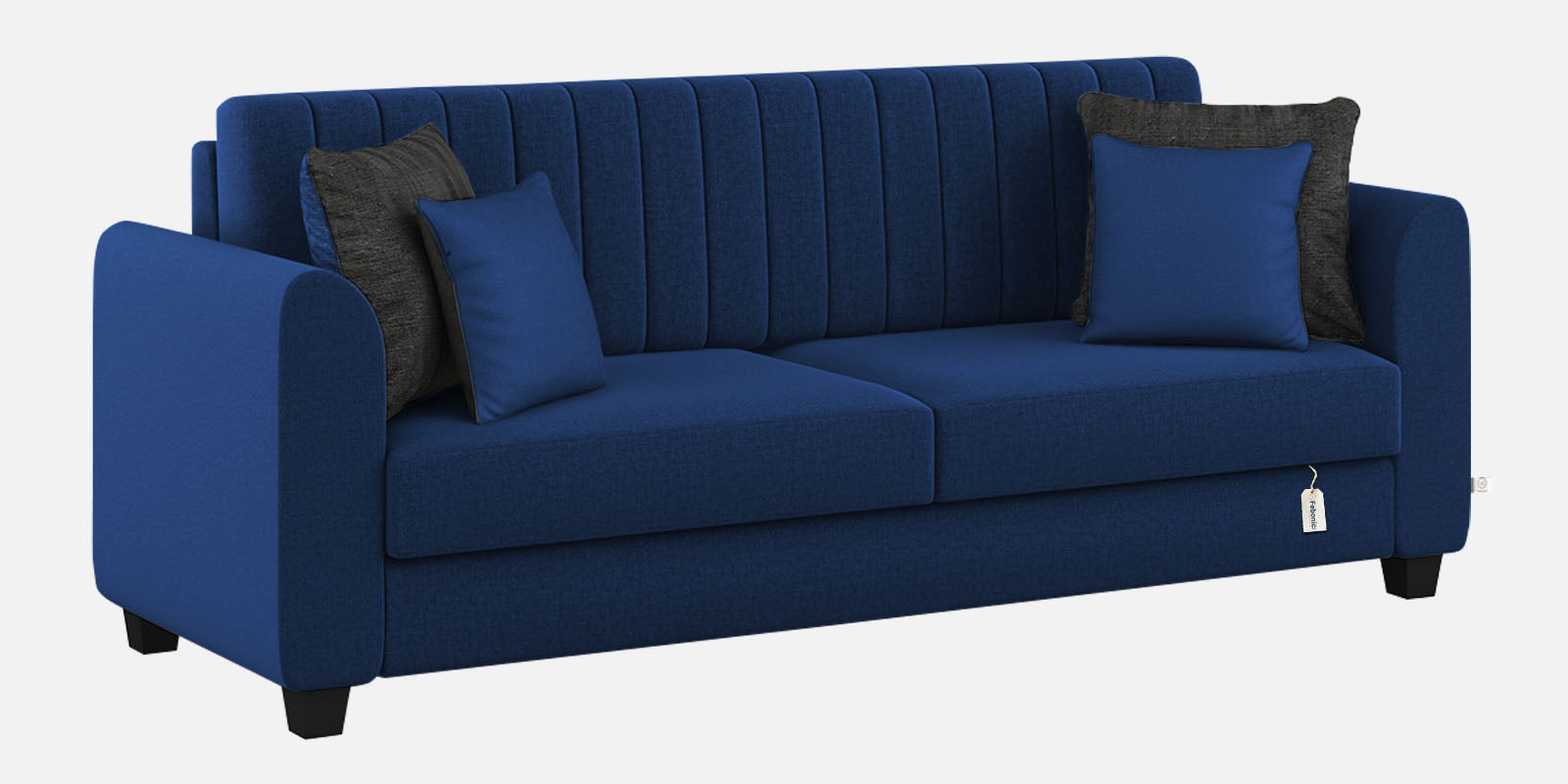 Cosmic Fabric 3 Seater Sofa In Royal Blue Colour - Febonic Living