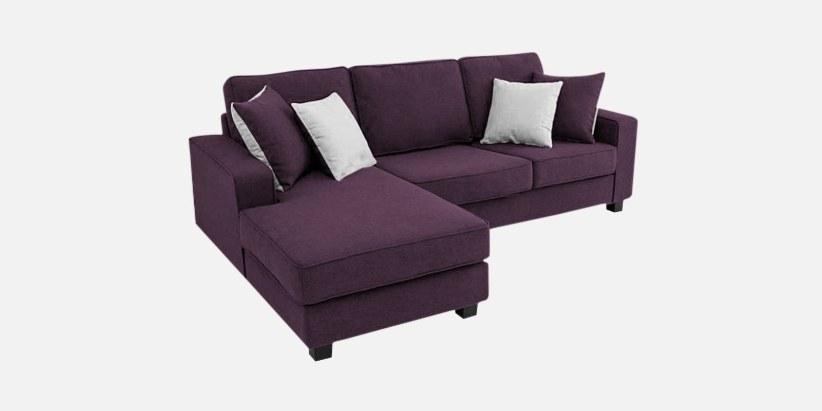 Ladybug Fabric RHS Sectional Sofa (2+Lounger) In Greek Purple Colour - Febonic Living