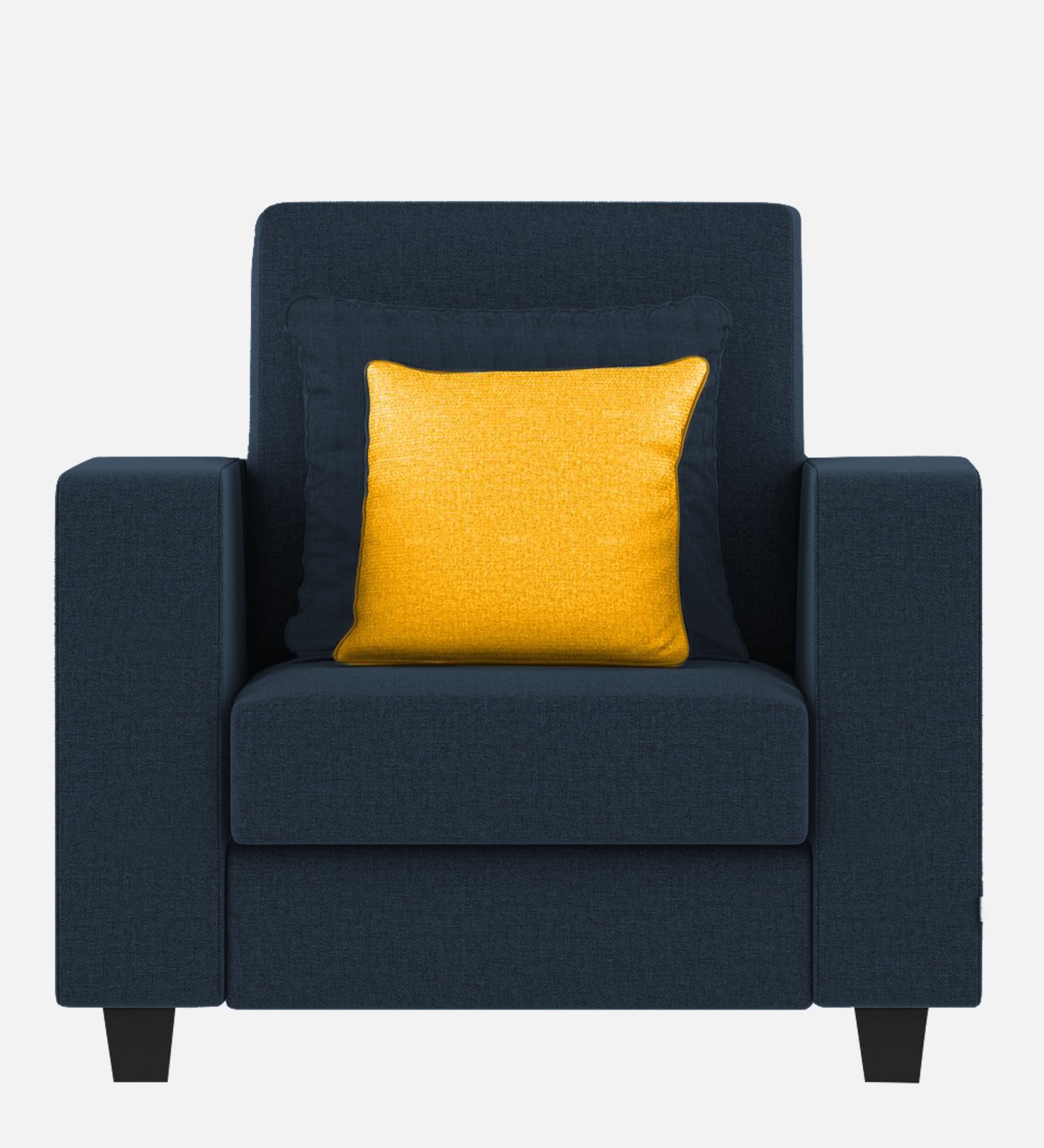Nabi Fabric 1 Seater Sofa In Denim Blue Colour - Febonic Living