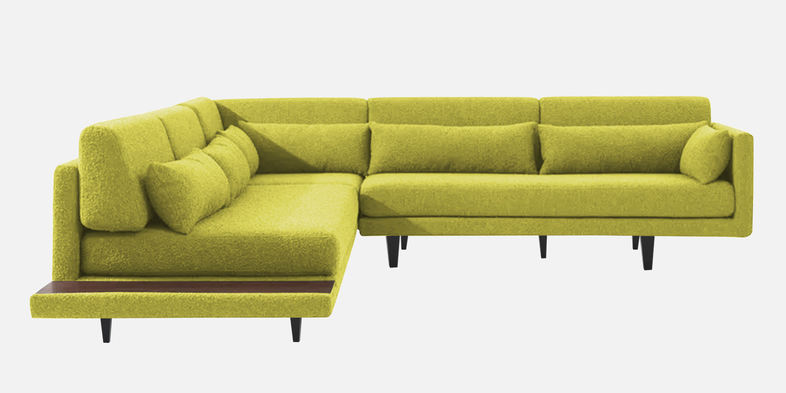 Malta Fabric 6 Seater RHS Corner Sofa In Parrot Green Colour - Febonic Living