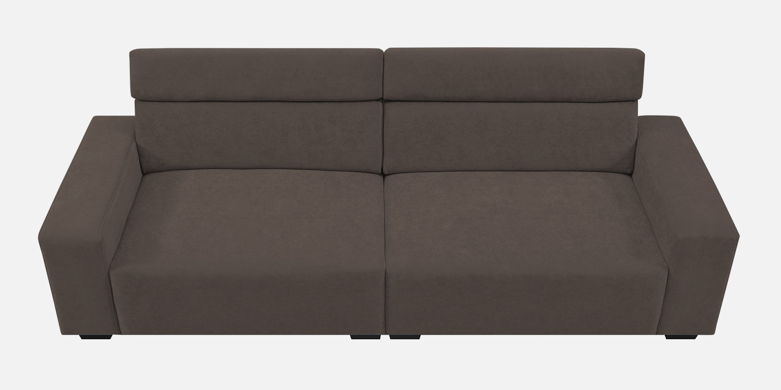 Hiro Fabric 3 Seater Sofa In Lito Brown Colour - Febonic Living