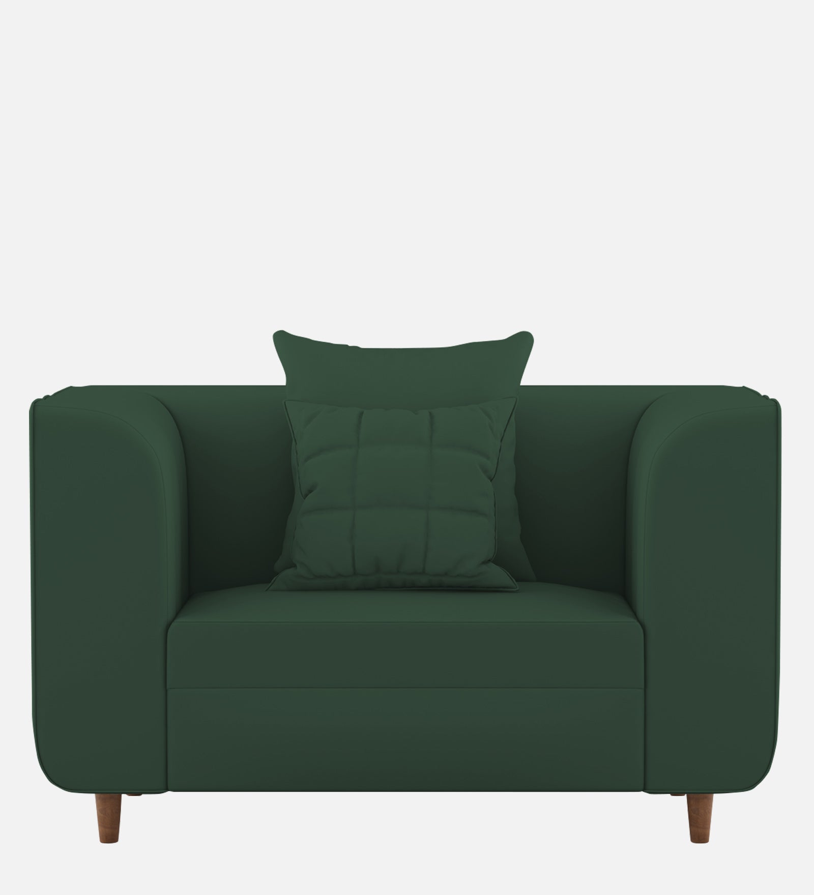 Sumo Velvet 1 Seater Sofa In Amazon Green Colour - Febonic Living