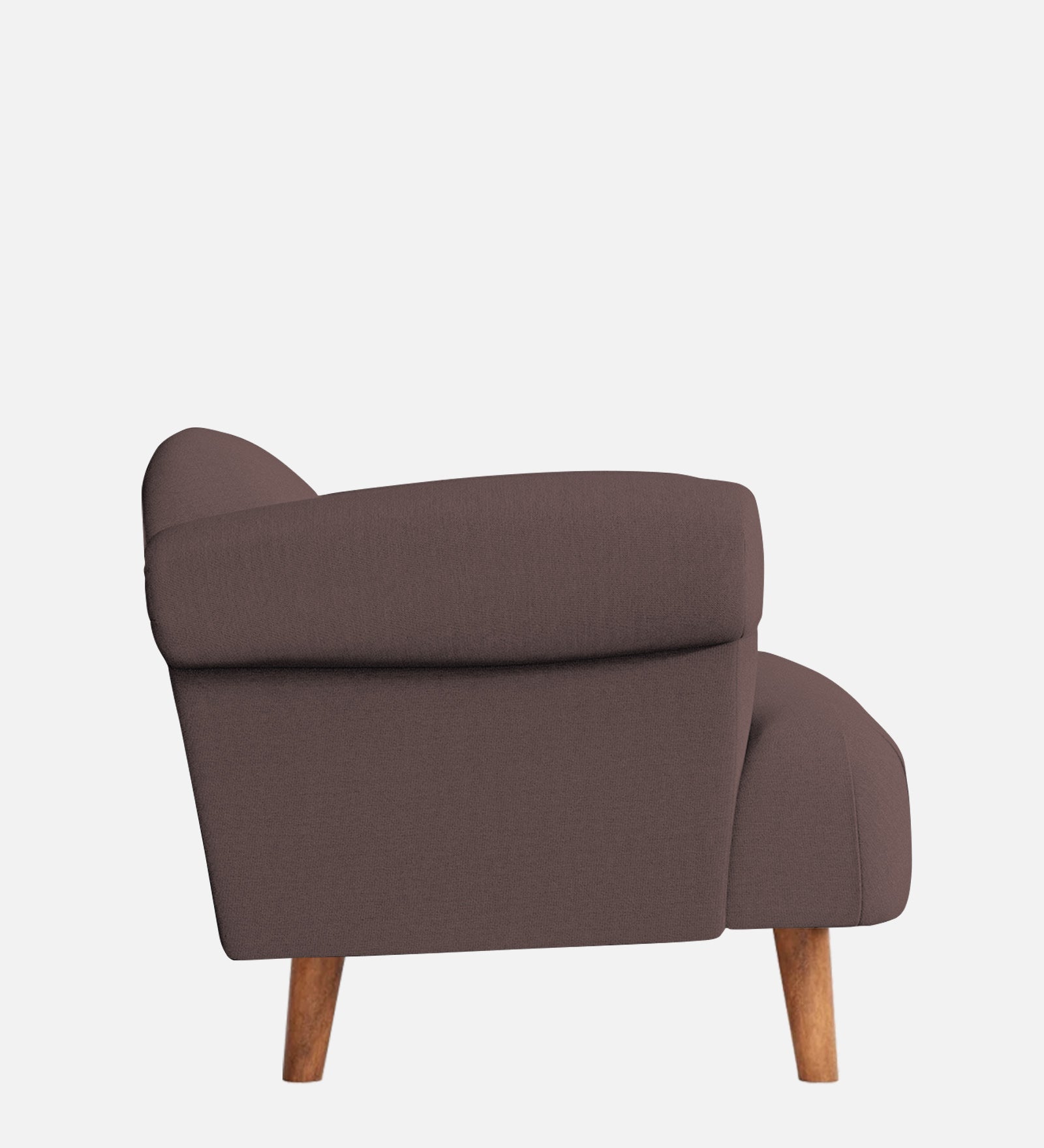 Barber Fabric 1 Seater Sofa In Night Brown Colour - Febonic Living
