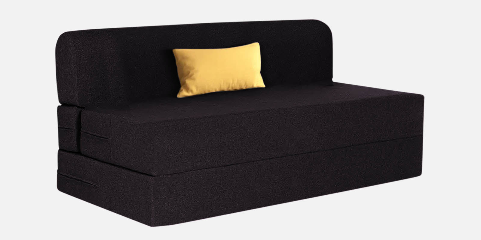 Fleepy Fabric 2 Seater Foldable Sofa Cum Bed In Cara Brown Colour - Febonic Living