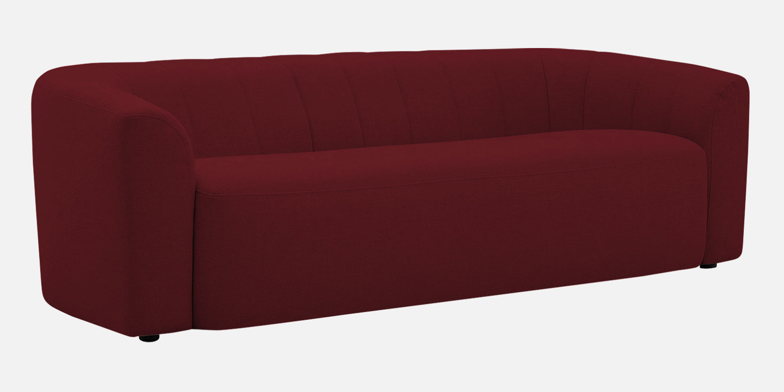 Mara Fabric 3 Seater Sofa In Blood Maroon Colour