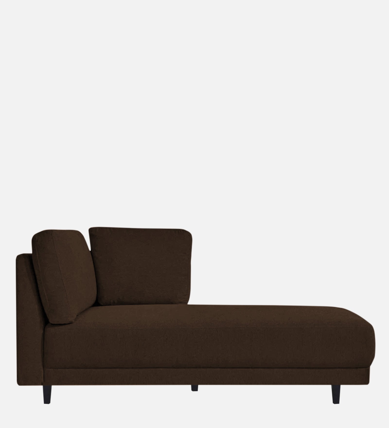 Jonze Velvet RHS Chaise Lounger In Cholocate Brown Colour - Febonic Living