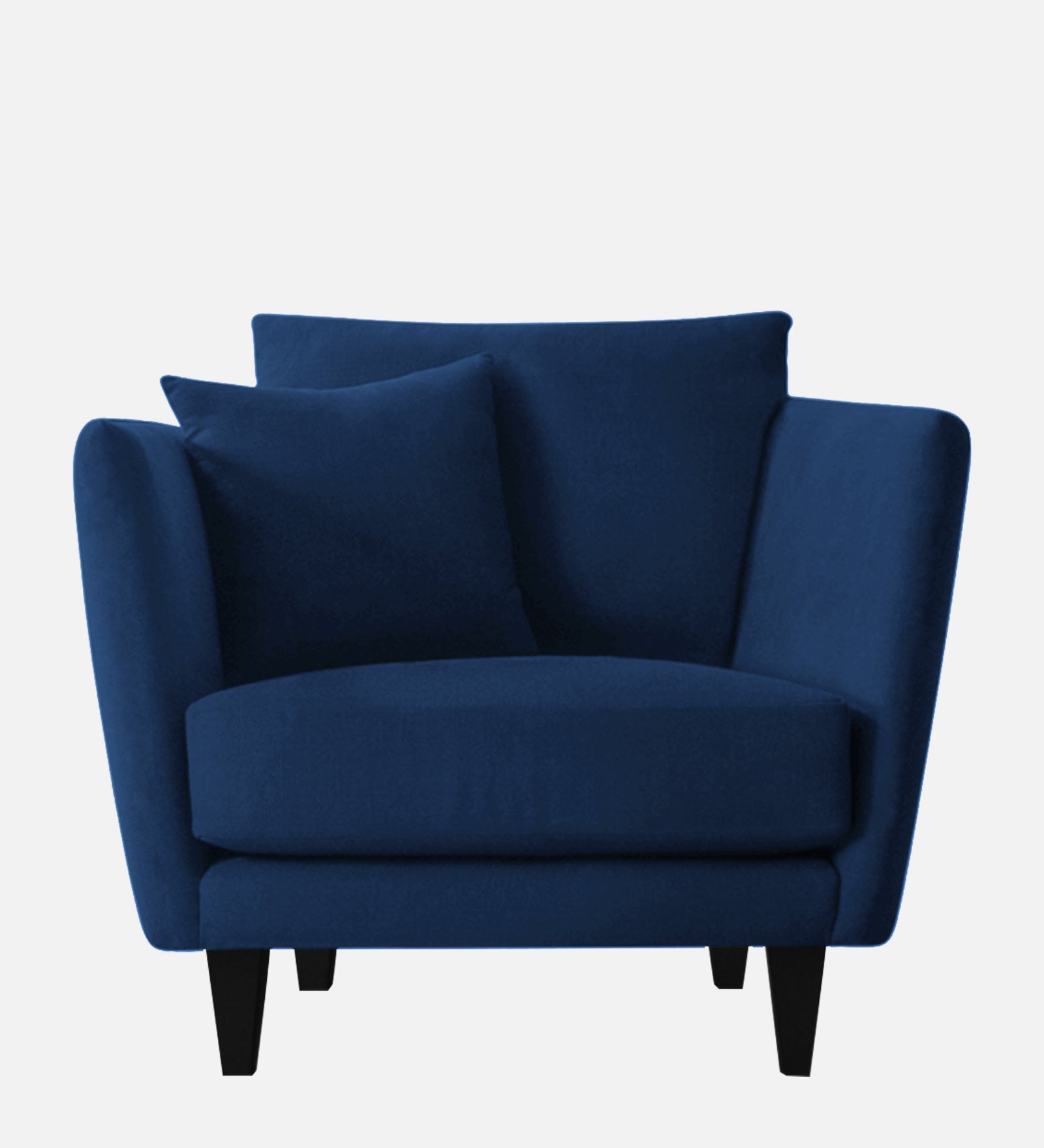 Norway Velvet 1 Seater Sofa In Imperial Blue Colour - Febonic Living