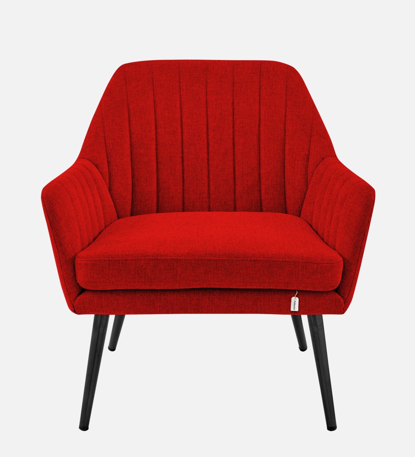 Bella Fabric Arm Chair In Ruby Red Colour - Febonic Living