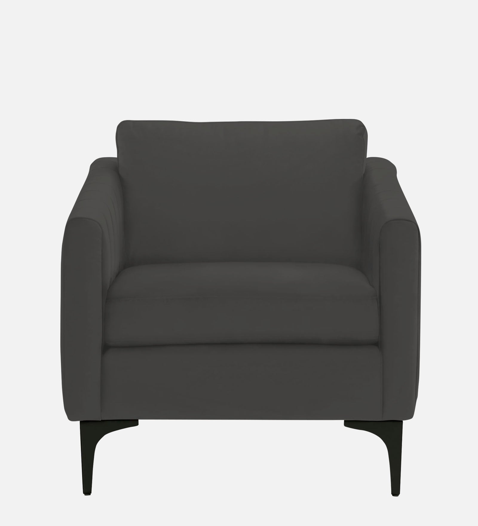 Haru Velvet 1 Seater Sofa In Hory Grey Colour - Febonic Living