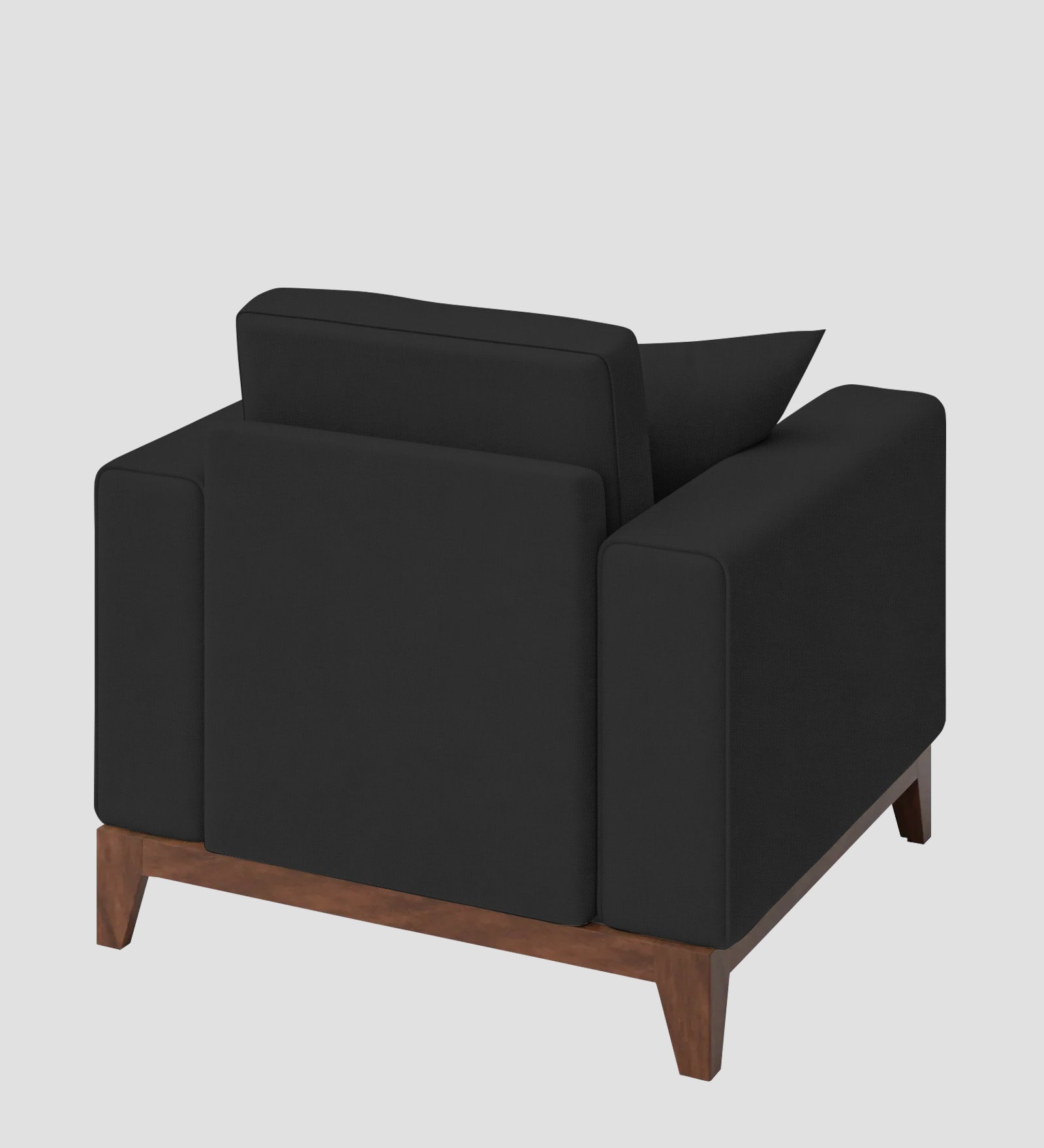 Luca Fabric 1 Seater Sofa In Bitter Black Colour - Febonic Living