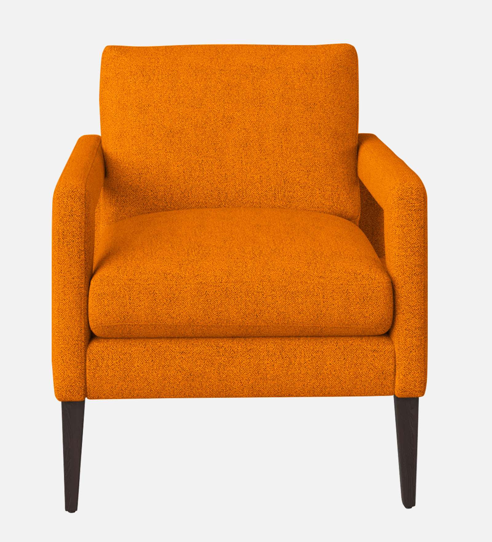Olsen Fabric Arm Chair In Vivid Orange Colour - Febonic Living