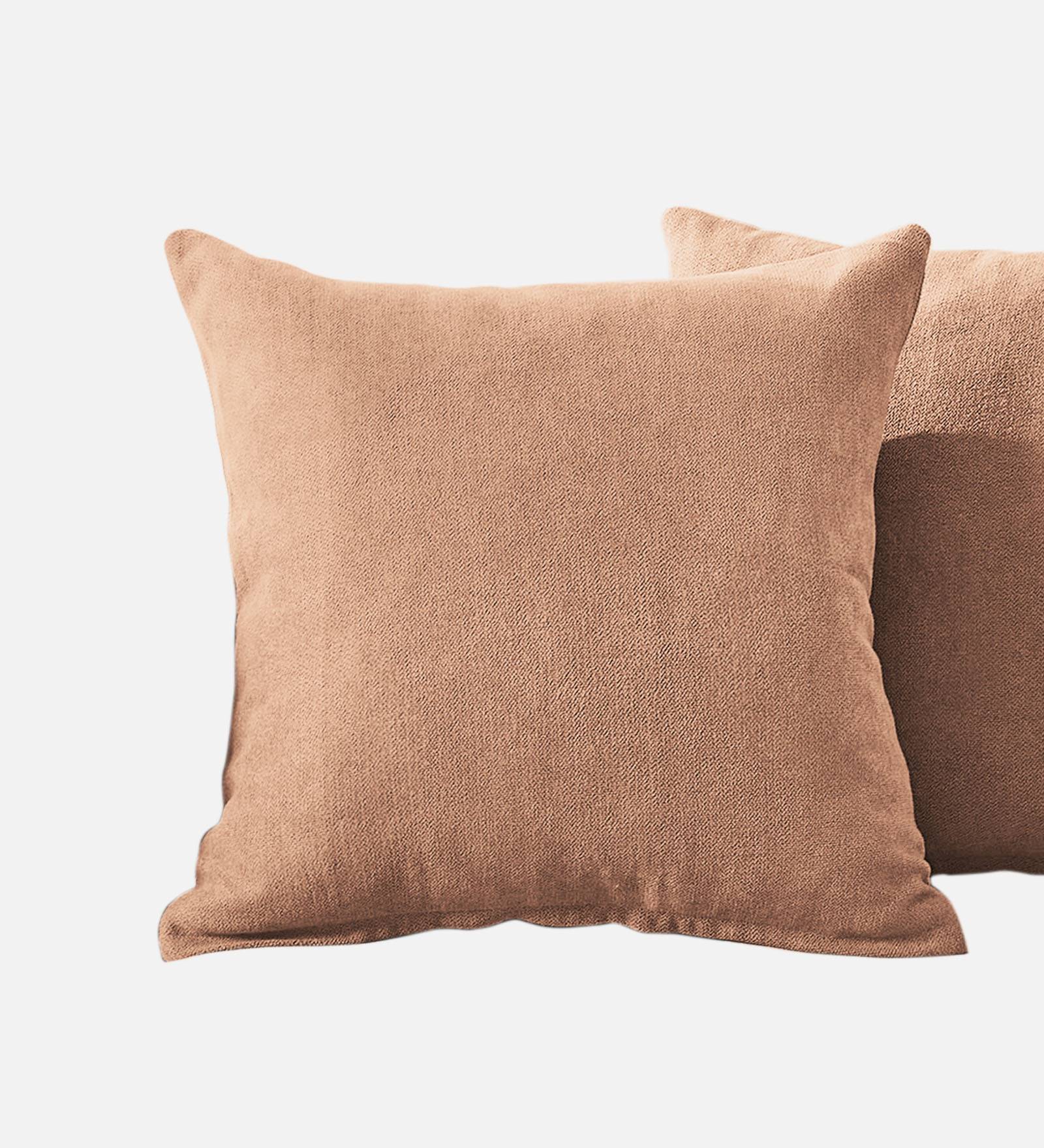 Kaya Fabric (20x20in) Sofa Pillows In Cosmic Beige Colour (Pack of 2) - Febonic Living
