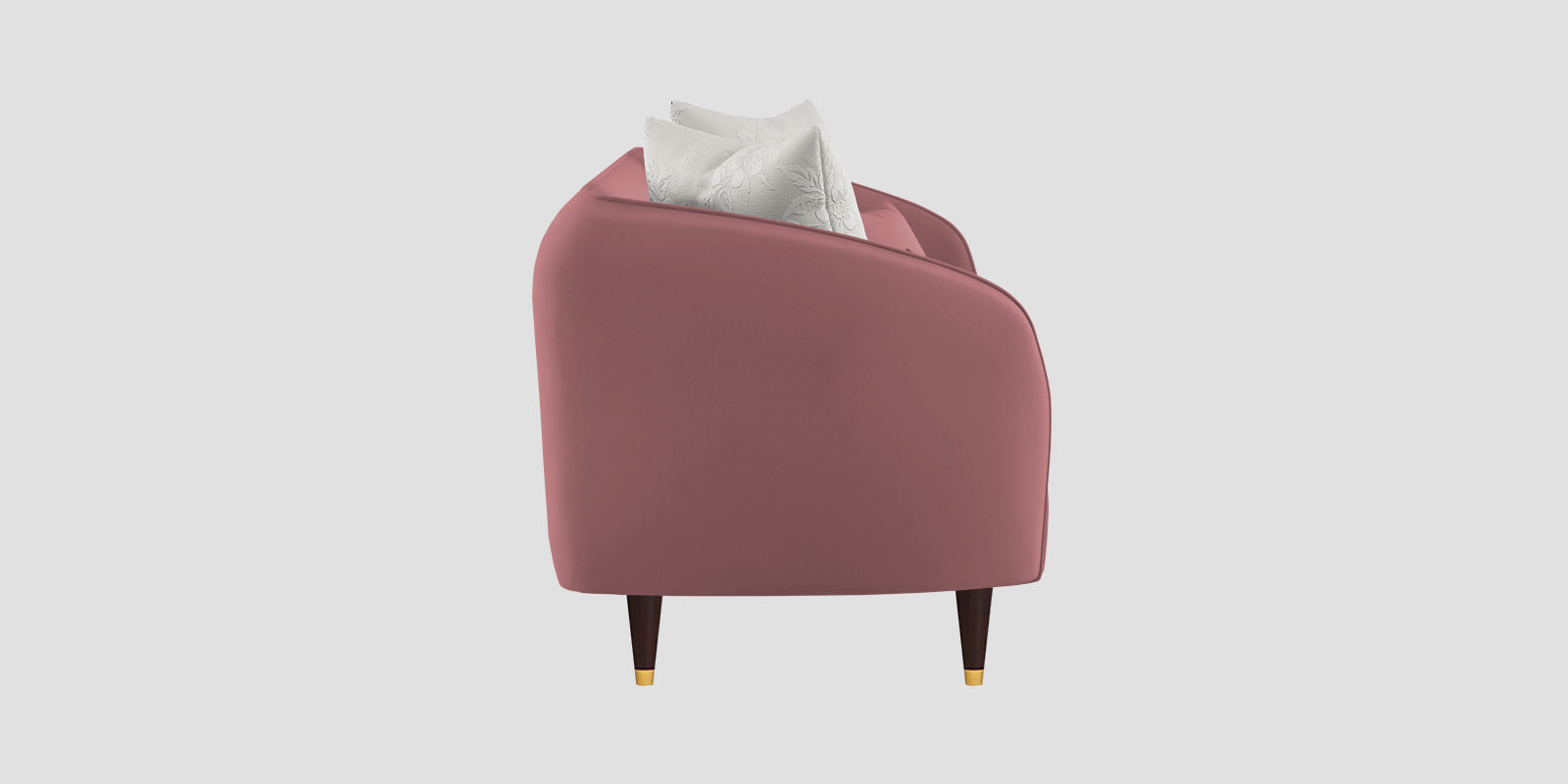 Hairo Velvet 3 Seater Sofa In Rose Pink Colour - Febonic Living