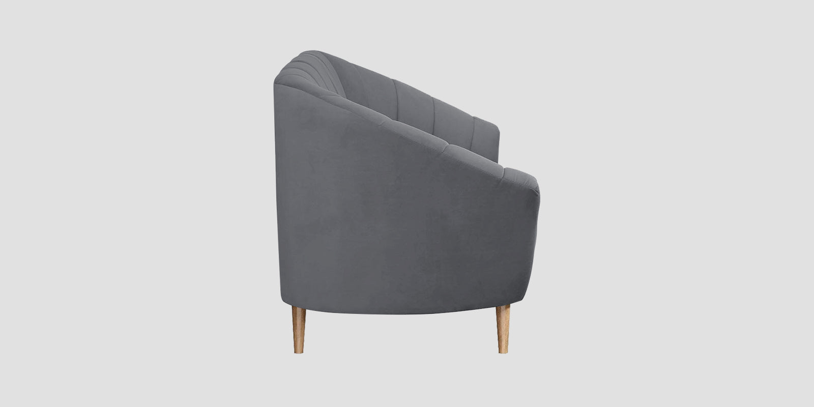 Kaylee Velvet 2 Seater Sofa In Pubble Grey Colour - Febonic Living