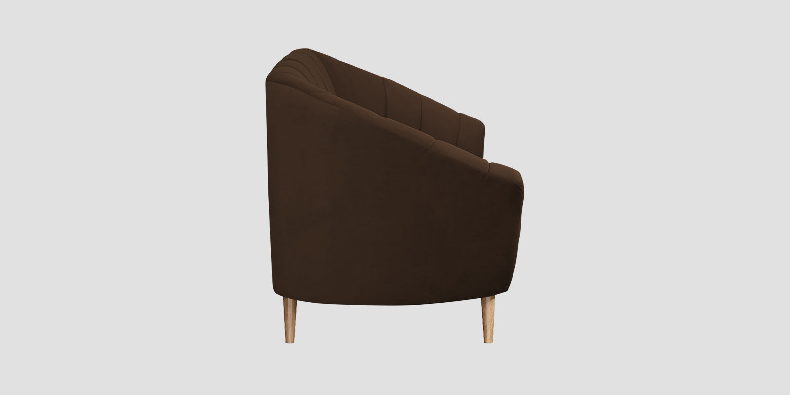 Kaylee Velvet 2 Seater Sofa In Chocolate Brown Colour - Febonic Living