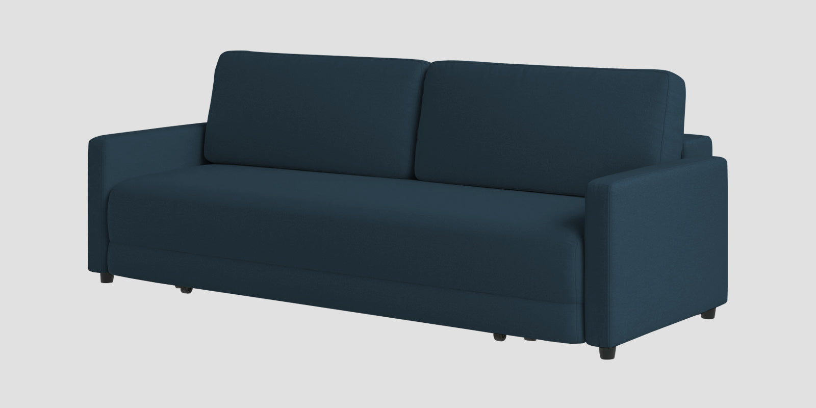 Leora Fabric 3 Seater Convertible Sofa Cum Bed In Cool Blue Colour - Febonic Living