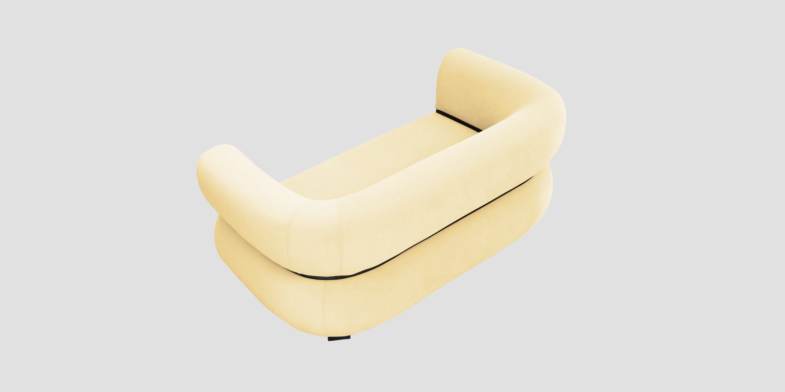 Kula Velvet 2 Seater Sofa In Sandy Beige Colour - Febonic Living