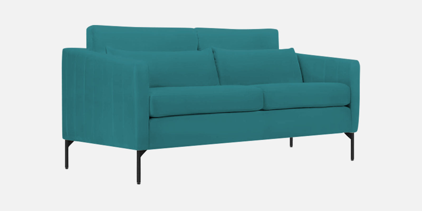 Haru Velvet 2 Seater Sofa In Arabian green Colour - Febonic Living