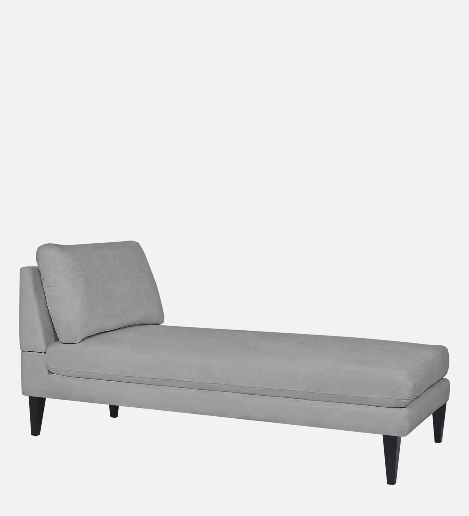 Nadia Fabric Armless Chaise Lounger In Lit Grey Colour - Febonic Living