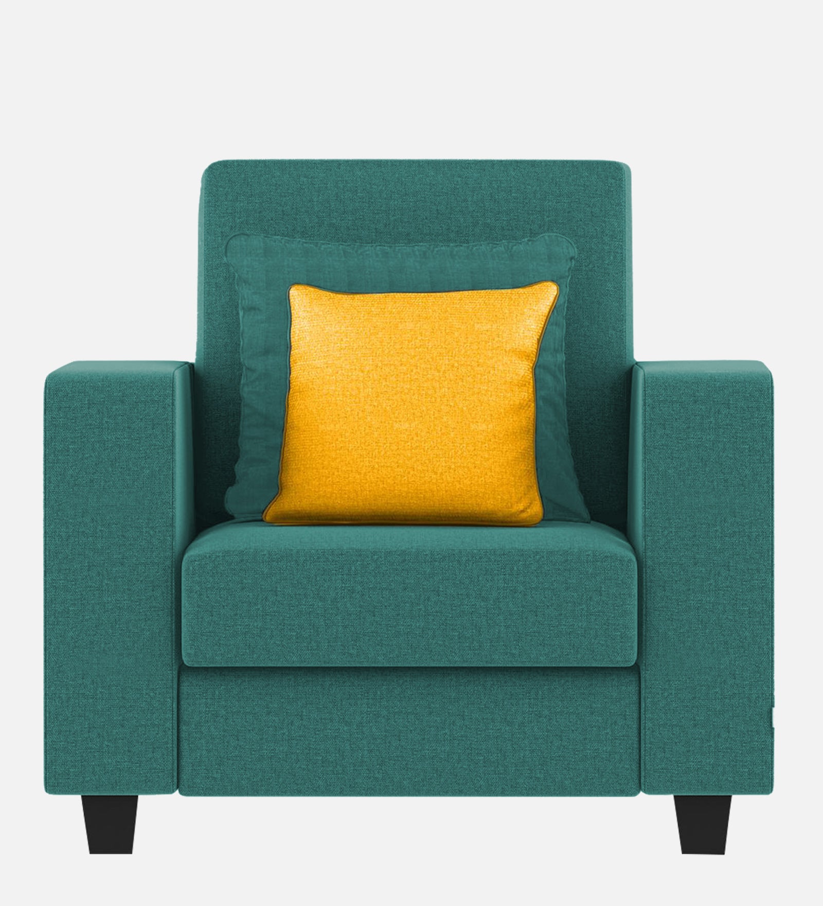 Nabi Fabric 1 Seater Sofa In Sea Green Colour - Febonic Living