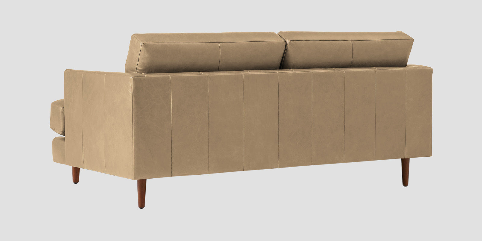 Sterio Leatherette 2 Seater Sofa In Corn Beige Colour - Febonic Living