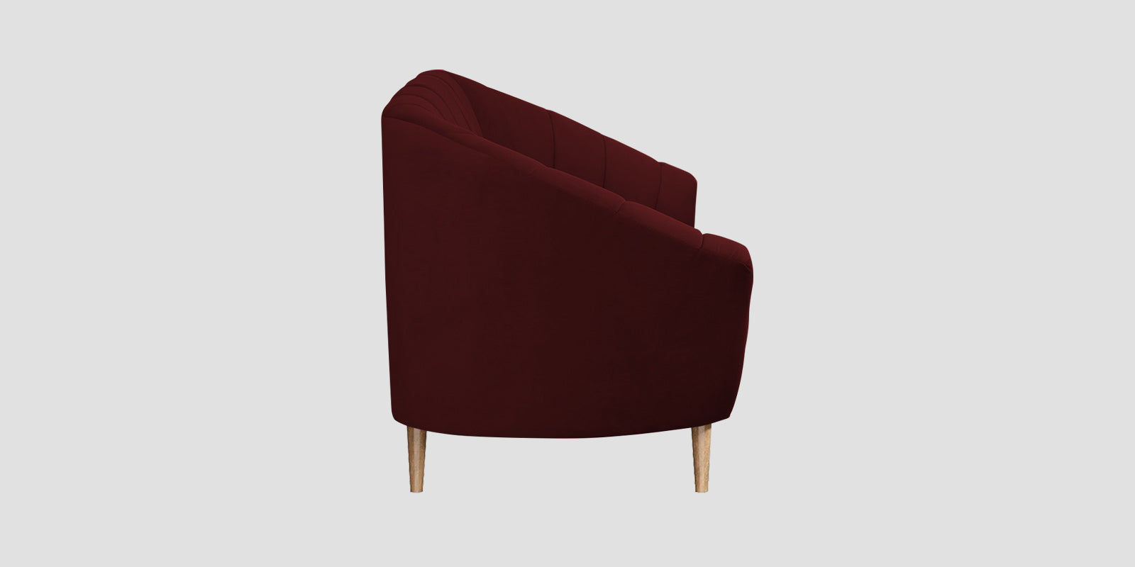 Kaylee Velvet 2 Seater Sofa In Blood Maroon Colour - Febonic Living