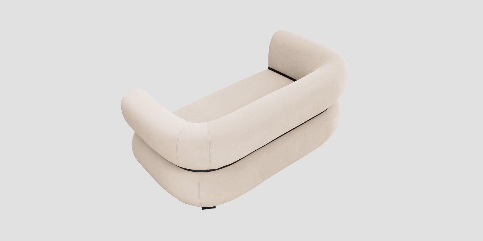 Kula Velvet 2 Seater Sofa In Camel Beige Colour - Febonic Living