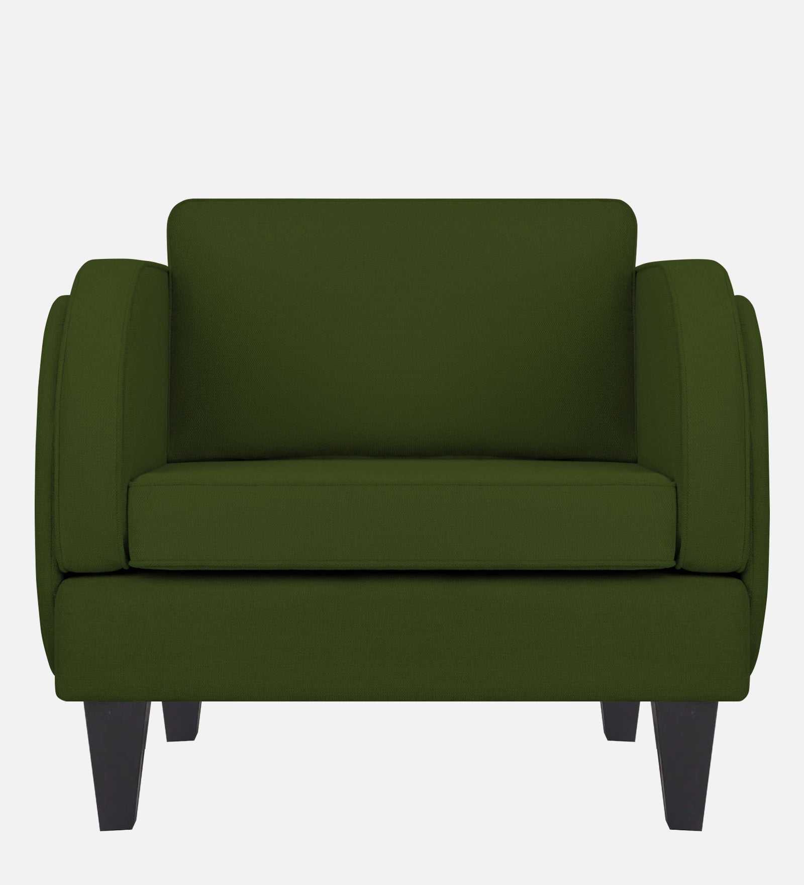 Siddy Fabric 1 Seater Sofa In Olive Green Colour - Febonic Living