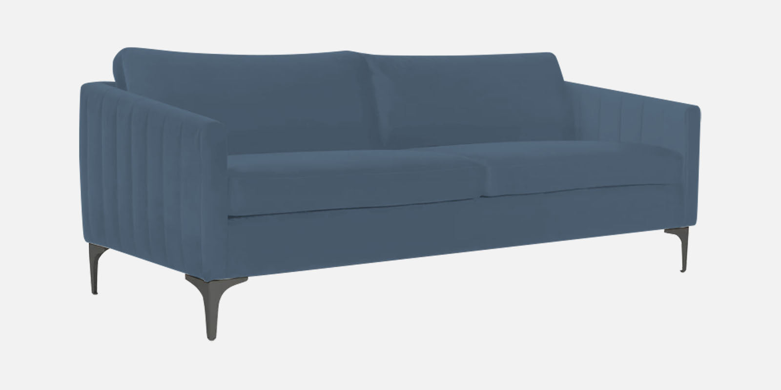 Haru Velvet 3 Seater Sofa in Oxford Blue Colour