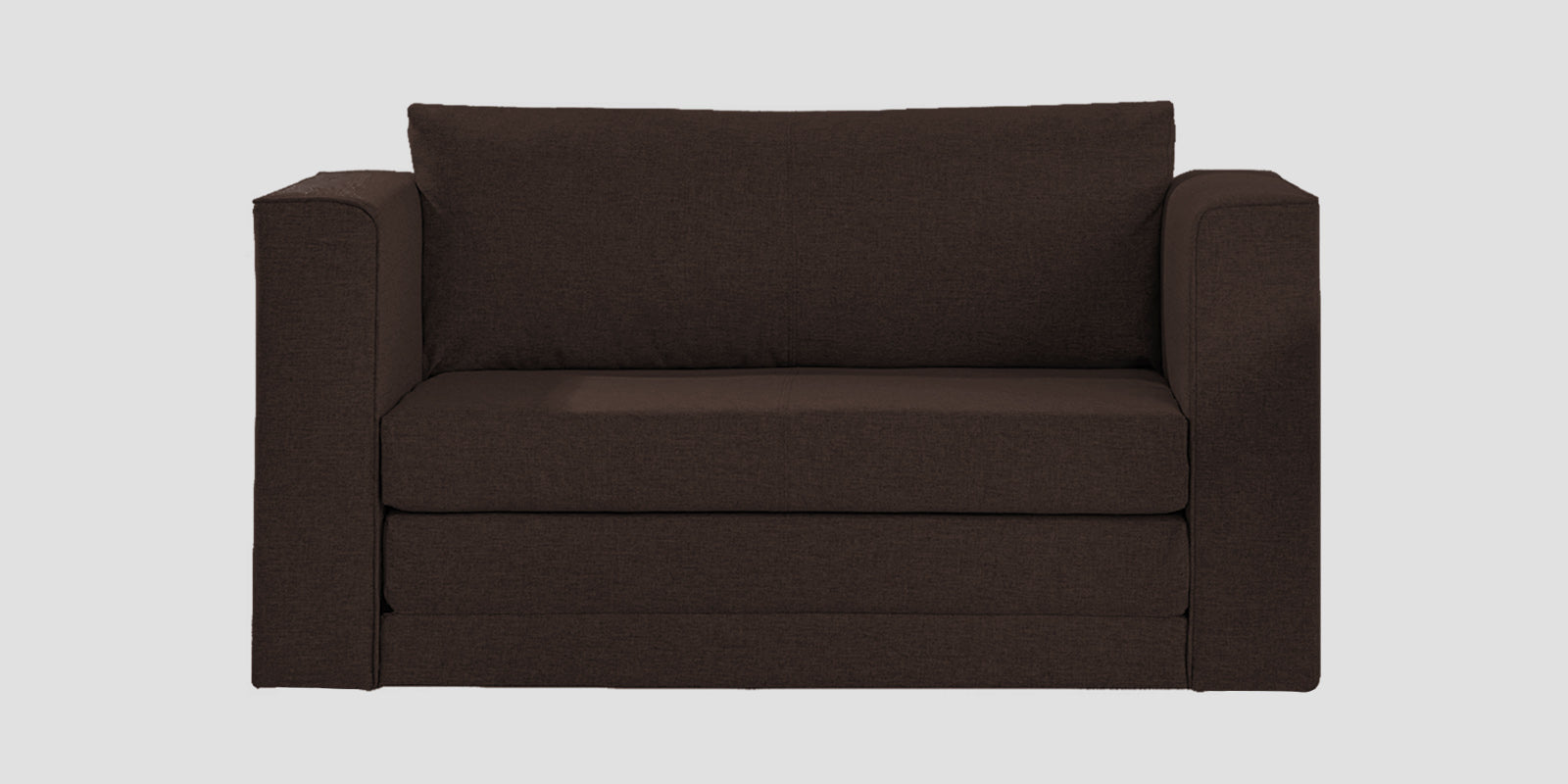 Kenia Fabric 2 Seater Foldable Sofa Cum Bed In Coffee Brown Colour - Febonic Living