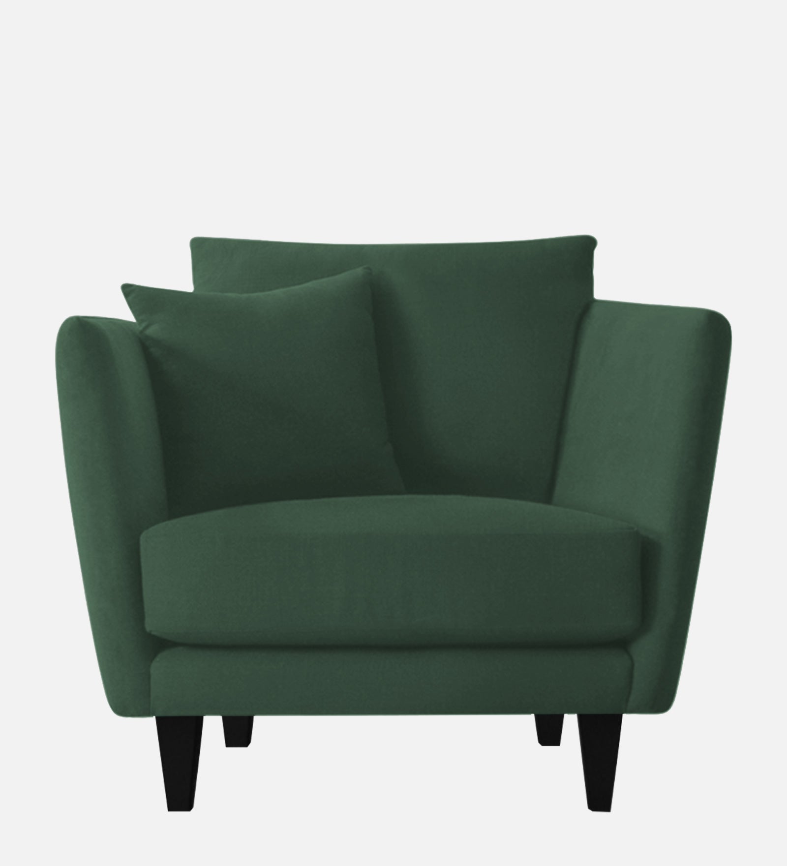 Norway Velvet 1 Seater Sofa In Amazon Green Colour - Febonic Living