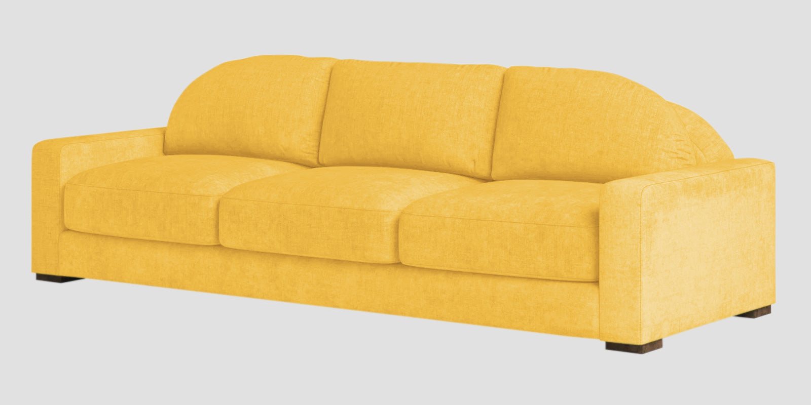 Dara Fabric 3 Seater Sofa In Bold Yellow Colour