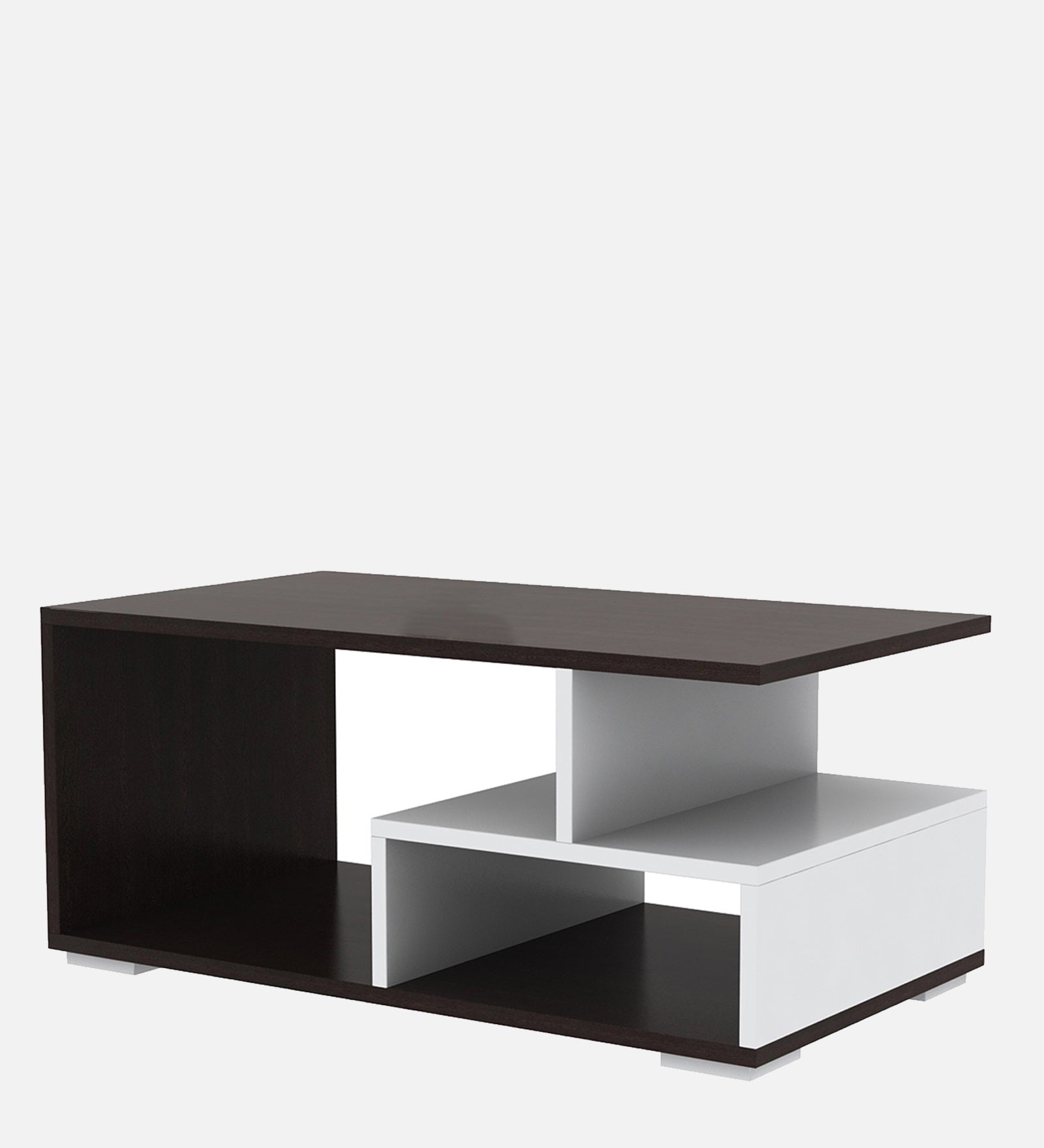 Clove Coffee Table In Dark Walnut & Frosty White Finish - Febonic Living