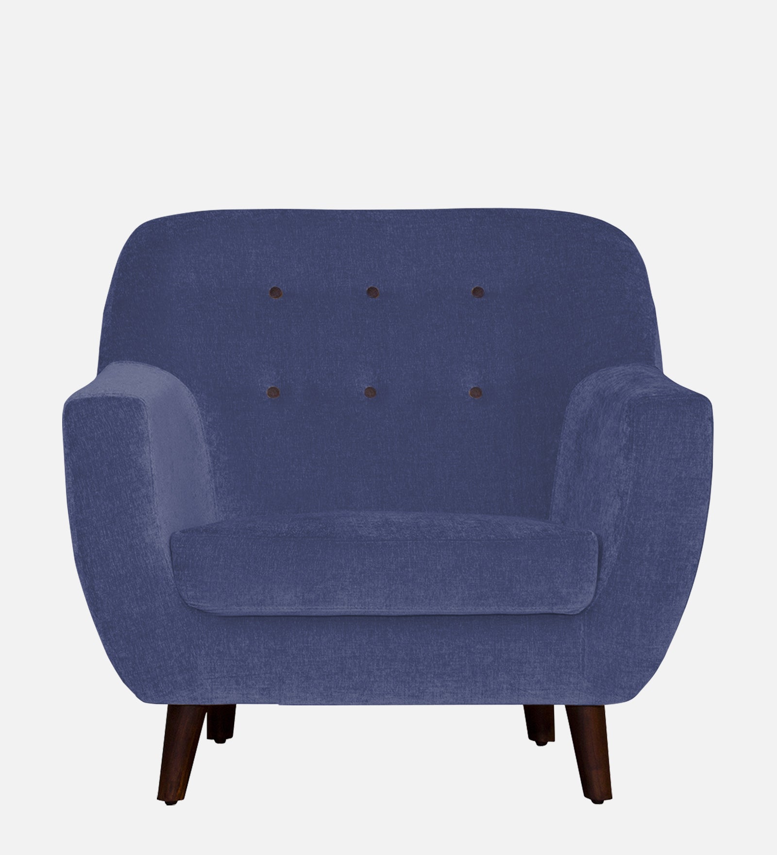 German Fabric 1 Seater Sofa in Slate Blue Colour