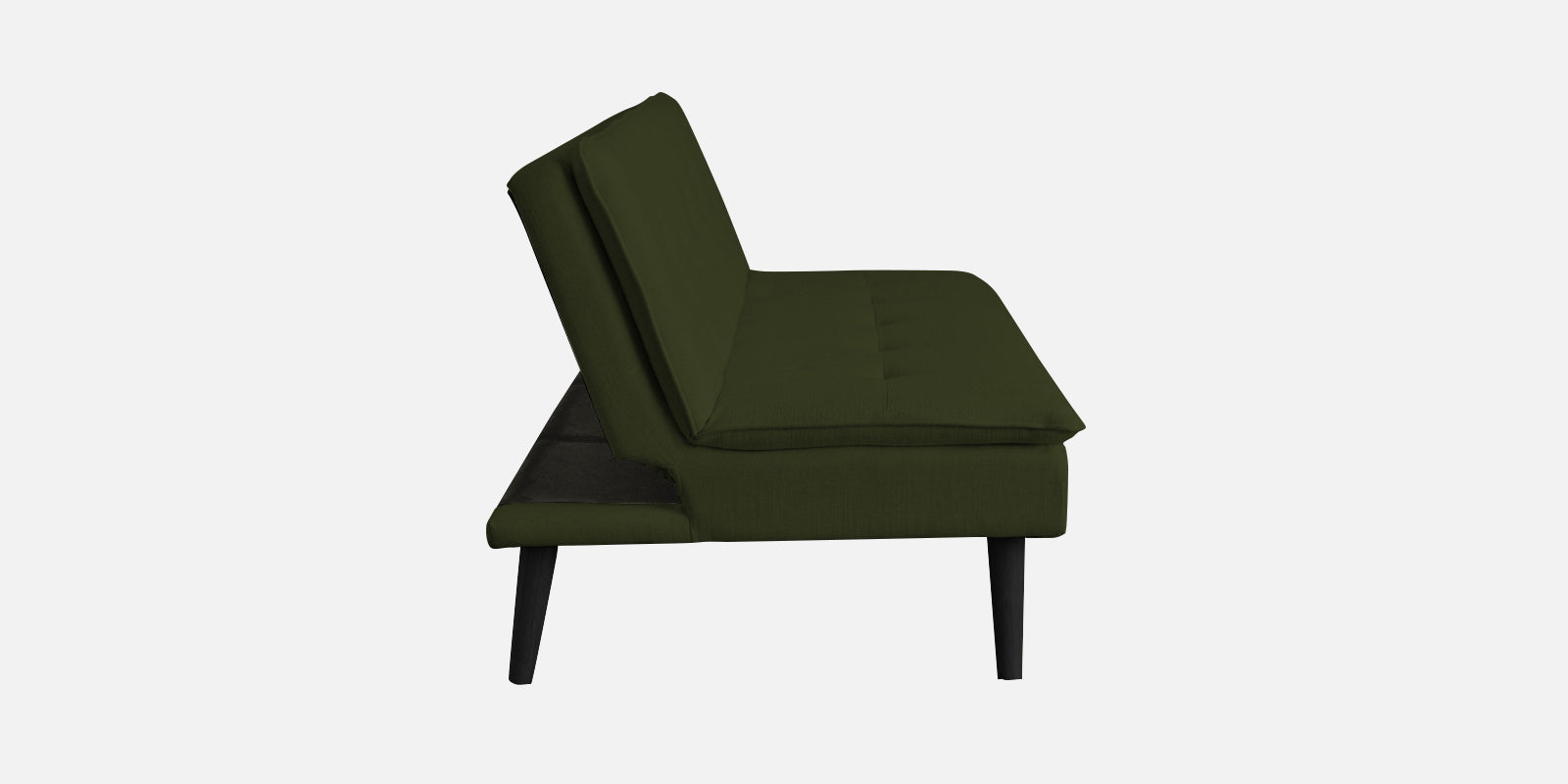 Toner Fabric 3 Seater Convertible Sofa Cum Bed In Olive Green Colour - Febonic Living