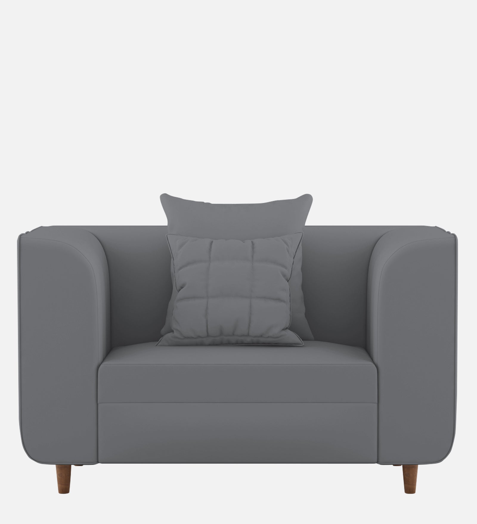 Sumo Velvet 1 Seater Sofa In Pubble Grey Colour - Febonic Living