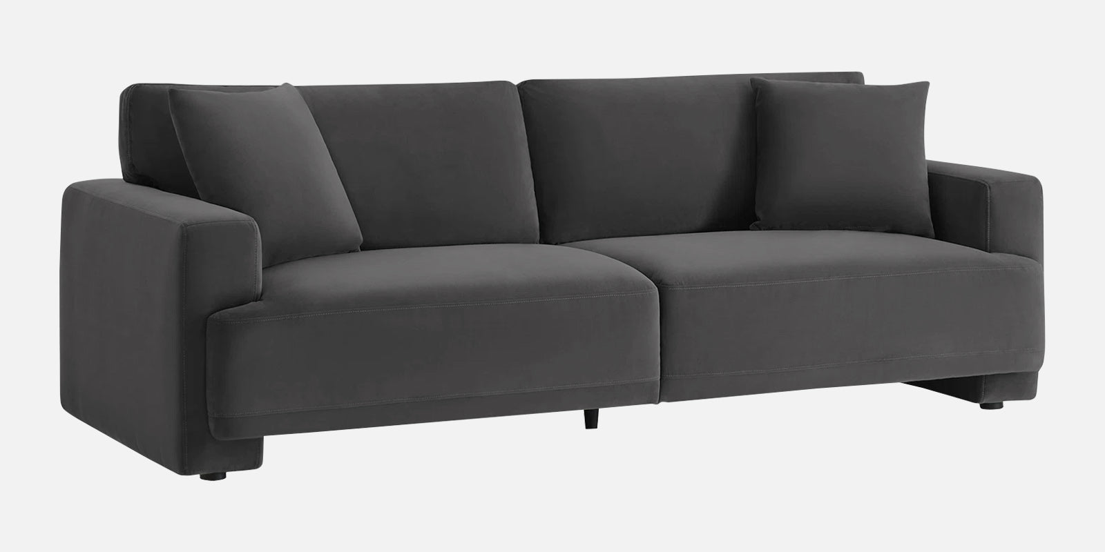 Kosta Velvet 3 Seater Sofa In Davy Grey Colour - Febonic Living