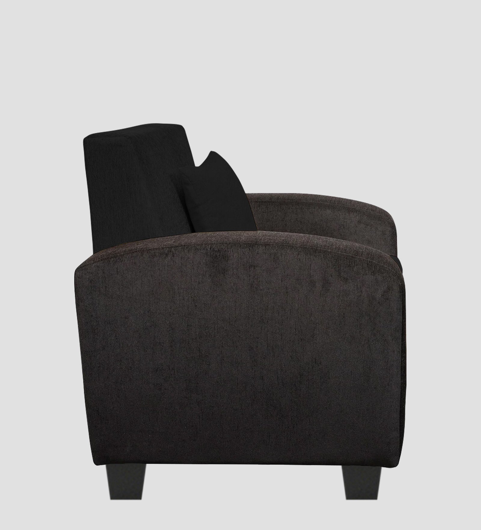 Alex Fabric 1 Seater Sofa In Zed Black Colour - Febonic Living
