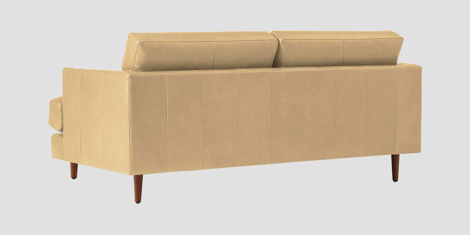 Sterio Leatherette 2 Seater Sofa In Peach Beige Colour - Febonic Living