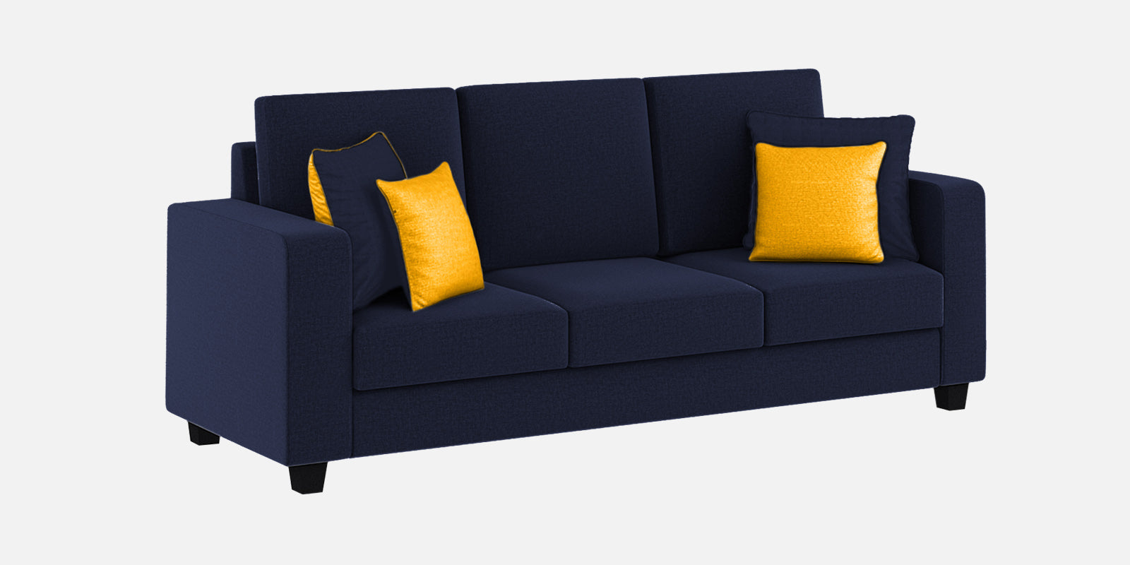 Nabi Fabric 3 Seater Sofa In Royal Blue Colour - Febonic Living