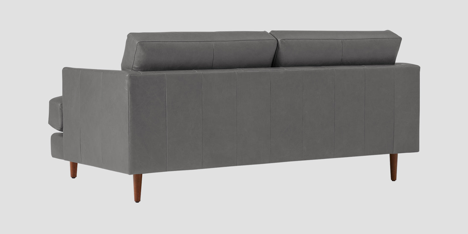 Sterio Leatherette 2 Seater Sofa In Dim Grey Colour - Febonic Living