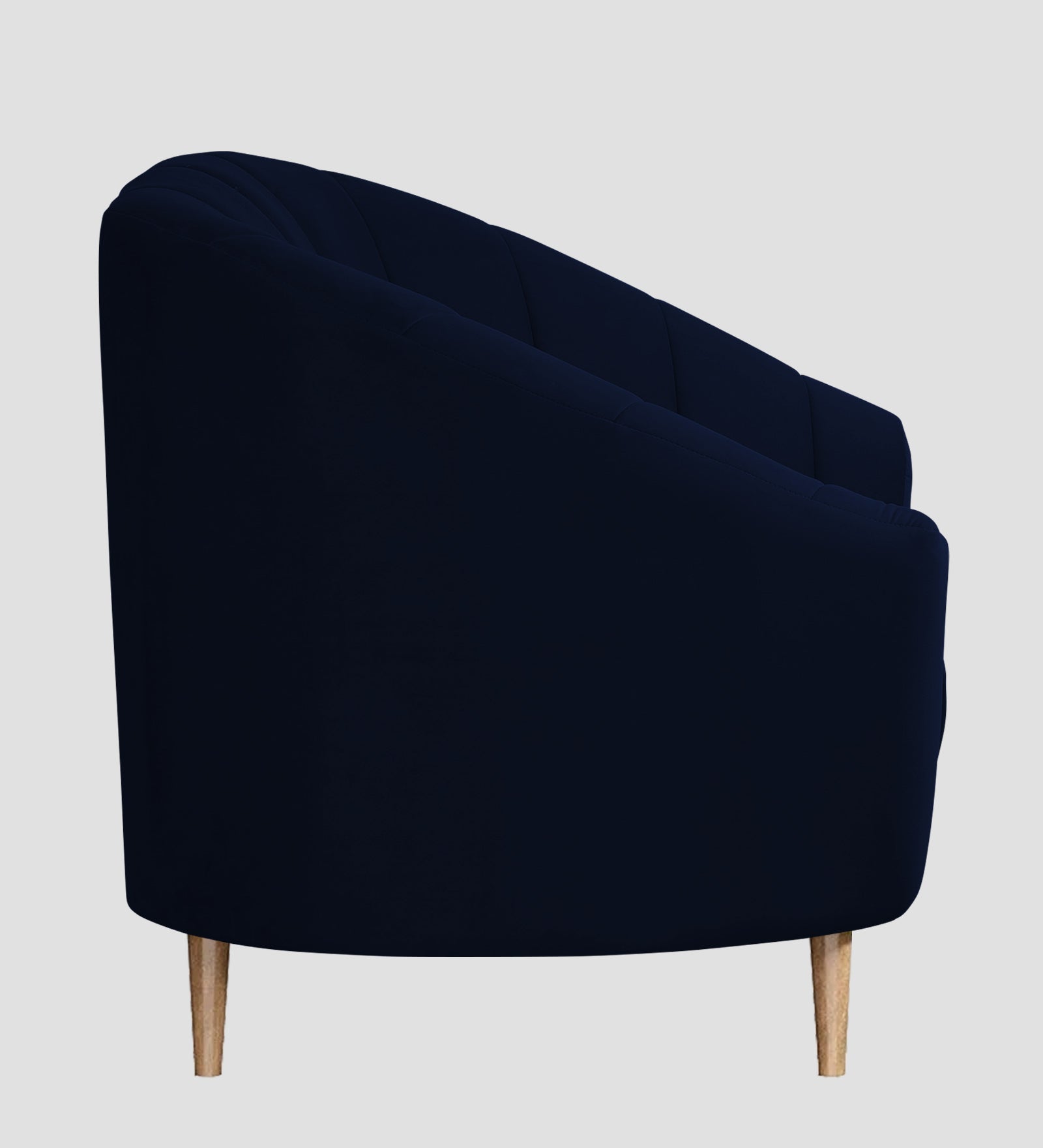 Kaylee Velvet 1 Seater Sofa In Dark Blue Colour - Febonic Living