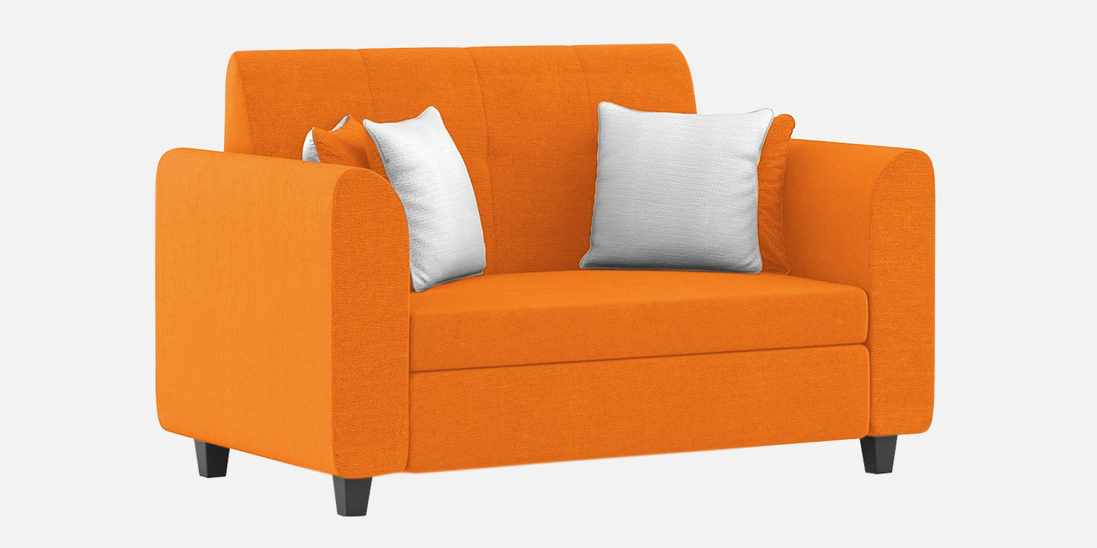 Denmark Fabric 2 Seater Sofa In Vivid Orange Colour - Febonic Living