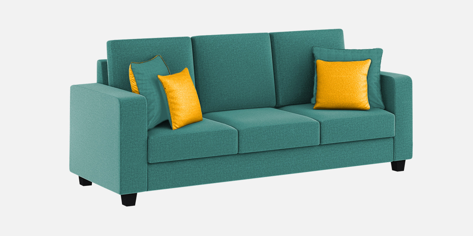 Nabi Fabric 3 Seater Sofa In Sea Green Colour - Febonic Living